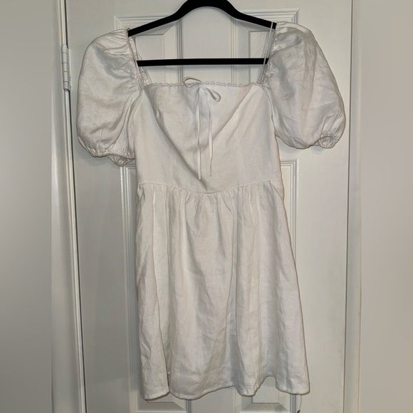 NWT Reformation Malvina Linen Dress - white - Picture 3 of 8